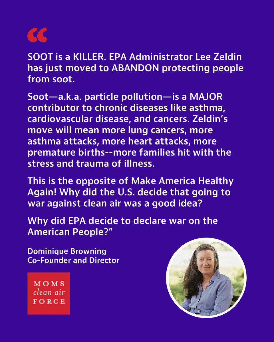 Last night, EPA moved to abandon legal defense of a rule that would strengthen limits on particle pollution (PM2.5), also known as soot. This is one of the deadliest forms of air pollution.