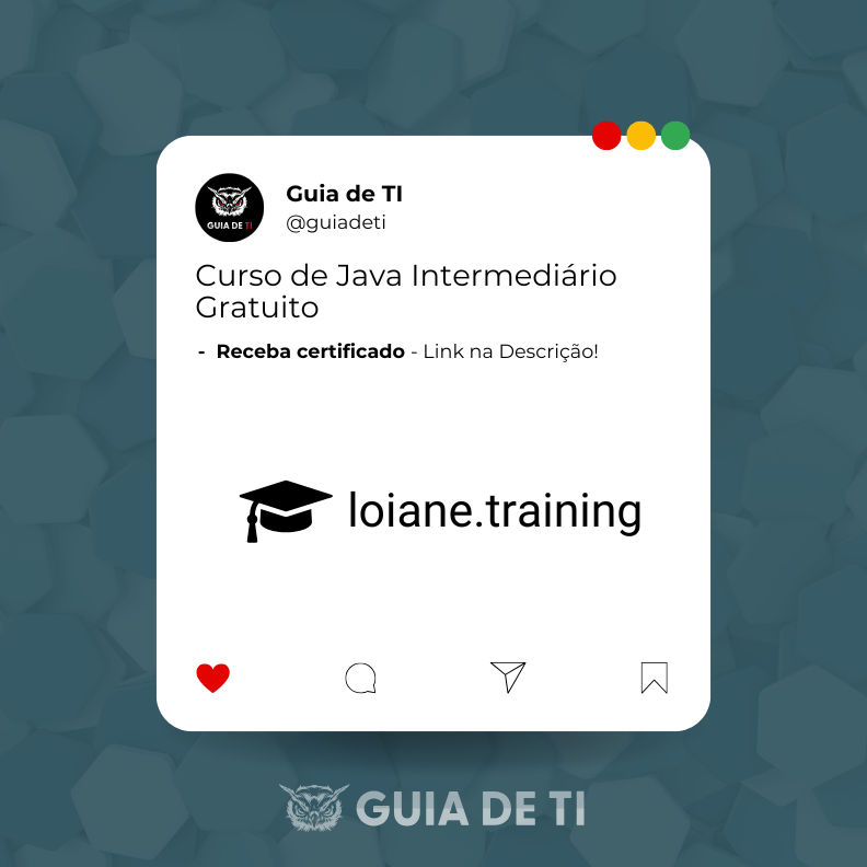 guiadeti's tweet image. Curso de Java Intermediário Gratuito da Loiane.training

guiadeti.com.br/noticias/curso…

Curso Java Intermediário gratuito, 50 aulas, quase 9h de conteúdo, código-fonte, certificado e acesso vitalício.
