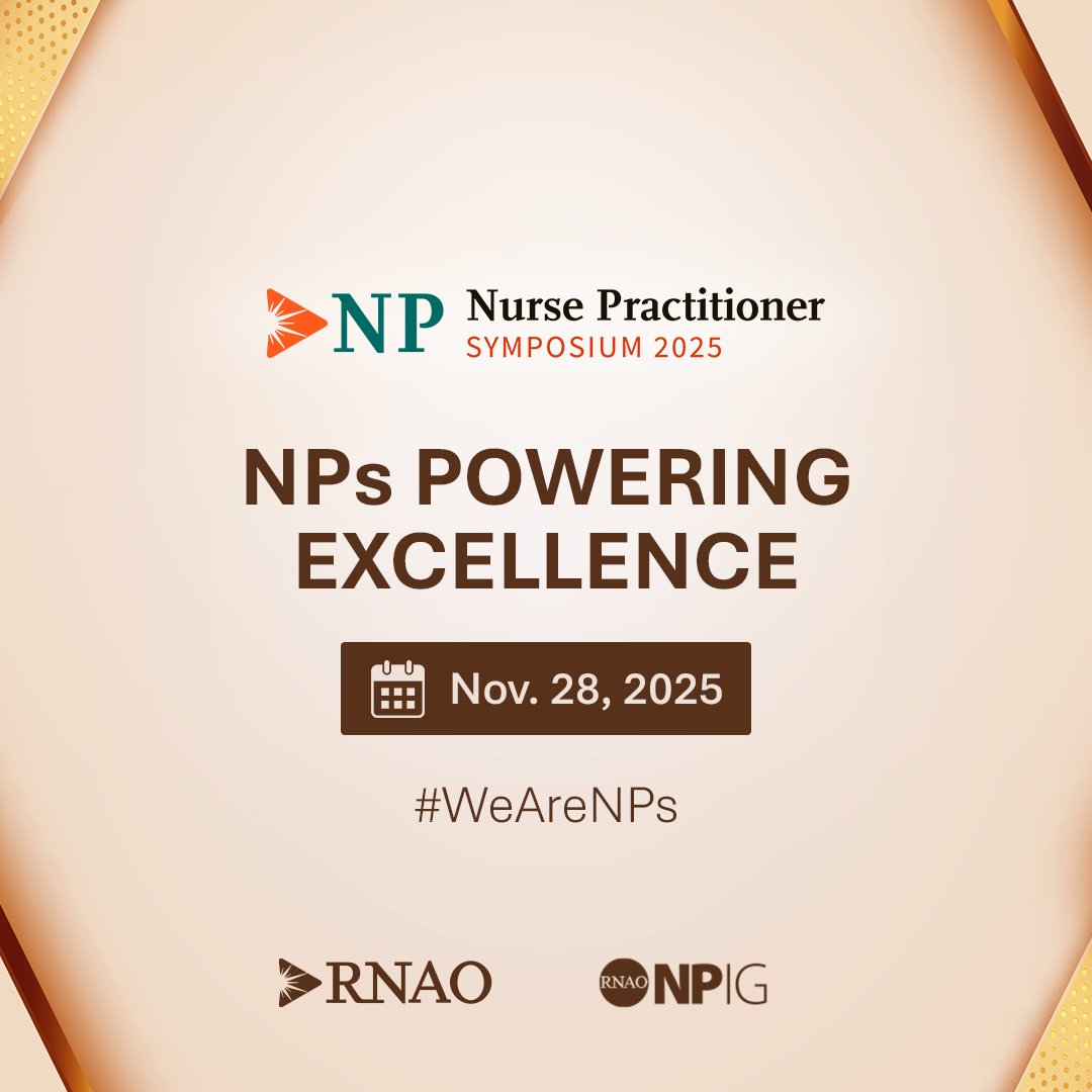 🔥RNAO's 12th annual #NPSymposium is happening Friday, Nov. 28. The theme this year is NPs Powering Excellence.

Don't miss out! Register now: RNAO.ca/NPSymposium

🚨ONLY 3 DAYS LEFT!

#WeAreNPs <a href="/LhamoDolkar2023/">Lhamo Dolkar</a> <a href="/SueLeBeau1/">Sue LeBeau</a> <a href="/DorisGrinspun/">Dr. Doris Grinspun 🇨🇦 RN, PhD, FAAN, O.ONT</a> <a href="/alannalcoleman/">Alanna Coleman, DNP, MN, NP-PHC</a>