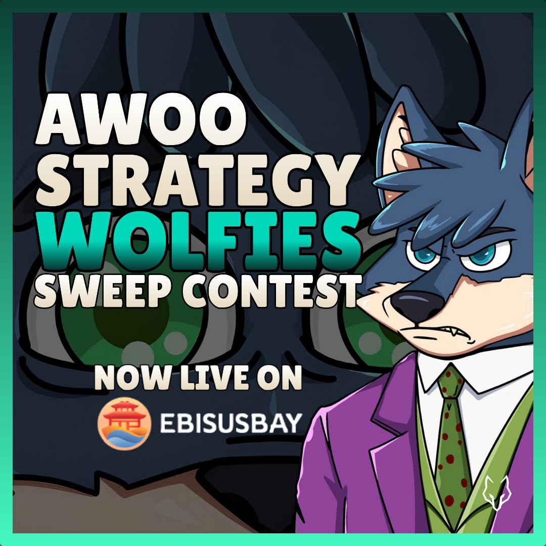 wolfswapwolfies's tweet image. Strategy sweep contest is now LIVE

Win WOLFIES by being Wolfish

Ebisus Bay - 2 weeks - $AWOO