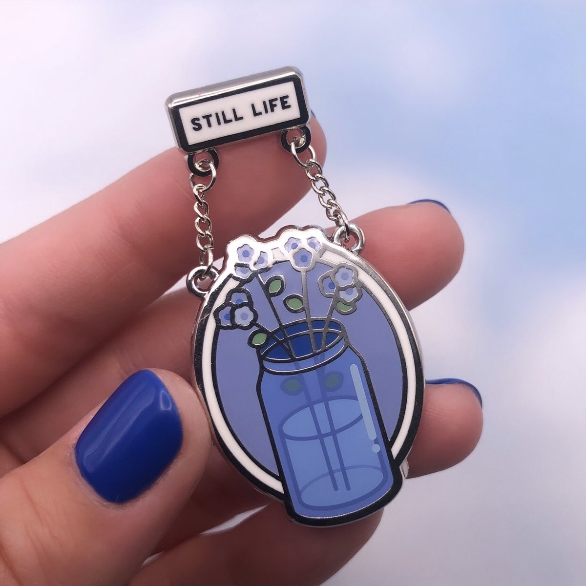 houseofpinsshop's tweet image. indigo pins inspired by wild flower and still life 🪻 coming back on friday! ☔️