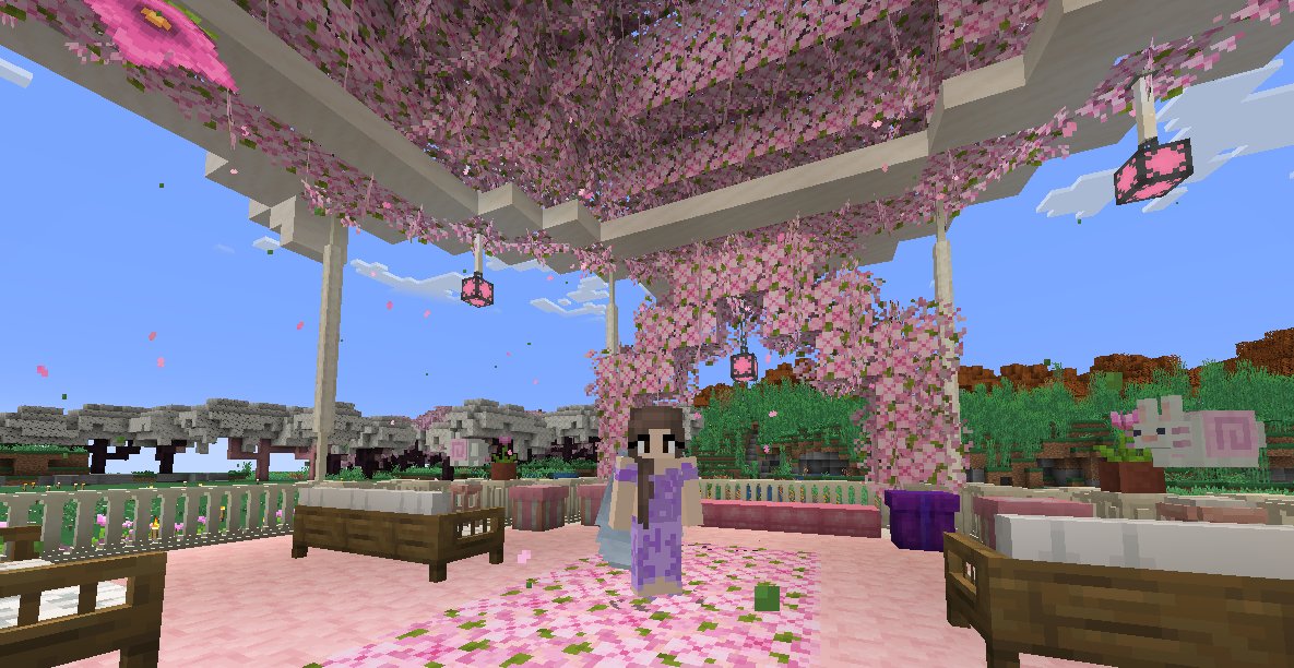 wvvj_'s tweet image. ماعندكم مثل صديقاتي مسوين لي حفلة ملكتي بماينكرافت