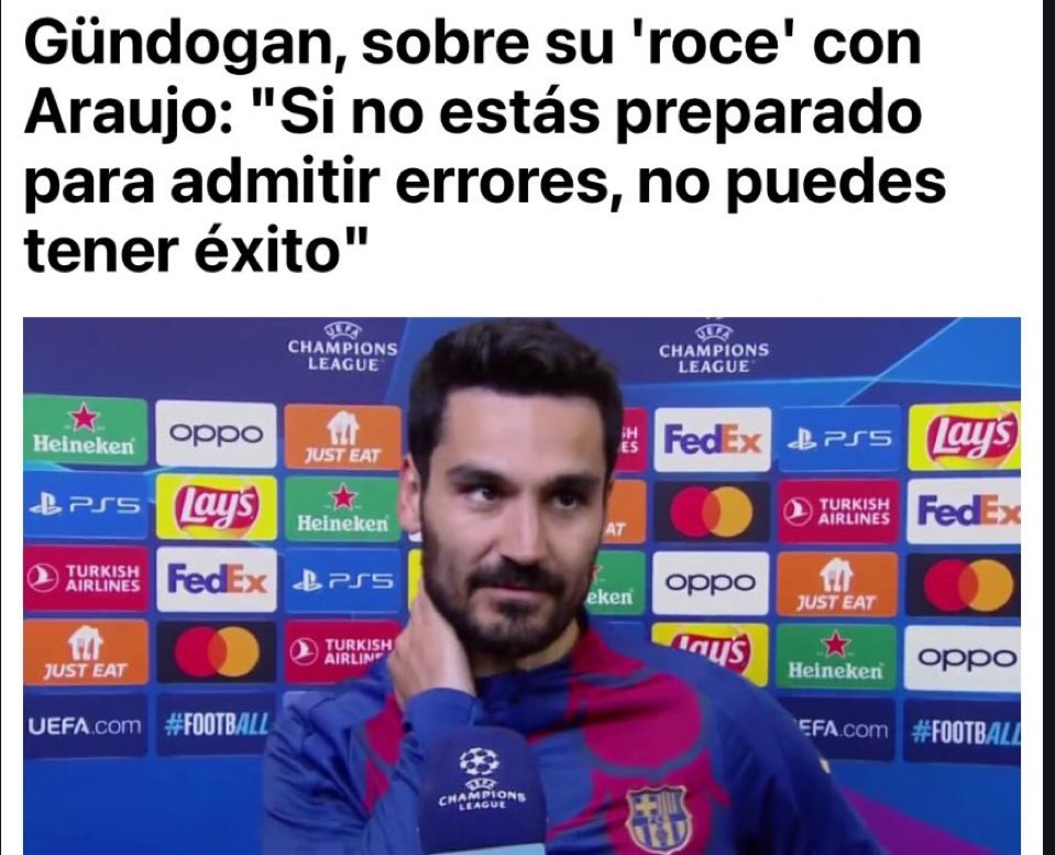 Gündogan sabía cosas de Araujo, pocos le creímos… pero al final el tiempo siempre da la razón.