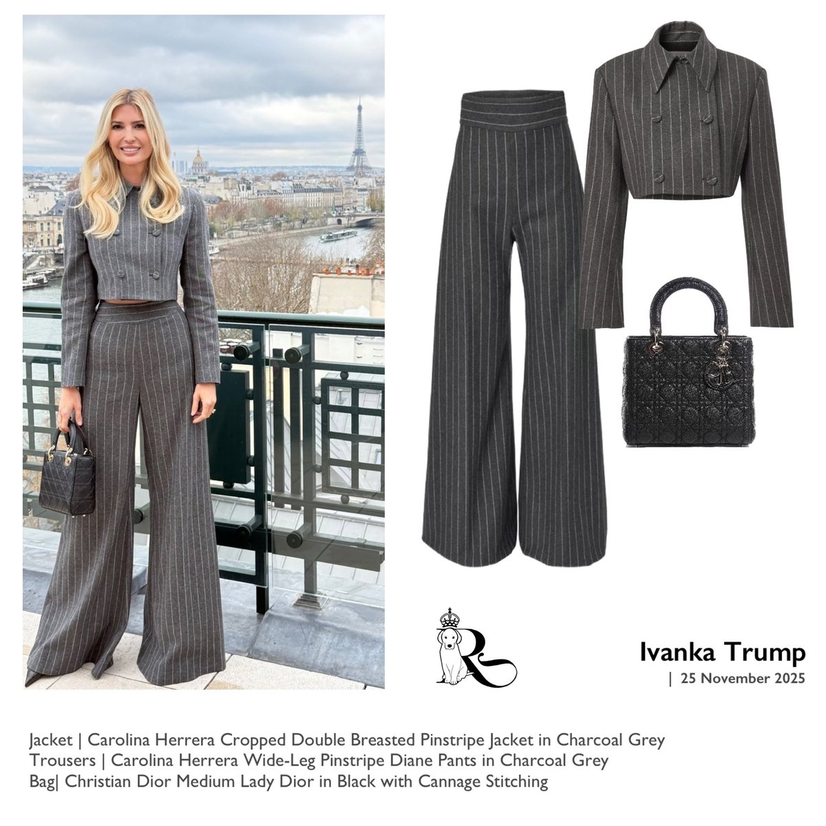 Ivanka in Paris 🩶🩶🩶🩶
and looking fabulous in Carolina Herrera