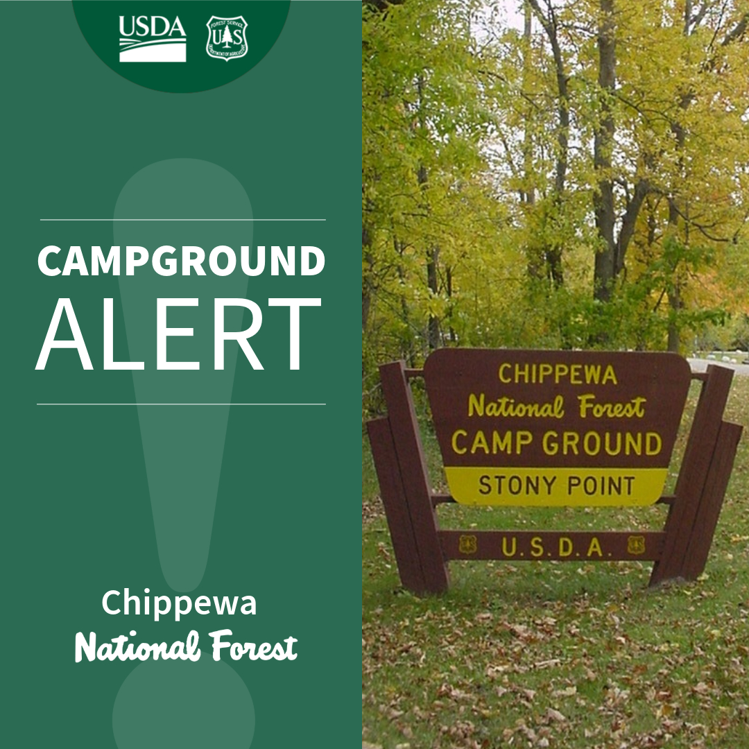 Current construction projects at Stony Point Campground will continue into the spring and early summer of 2026. Availability for camping is projected to start on July 1, with first come first served at all sites. 
For more information:  fs.usda.gov/.../recrea.../…
