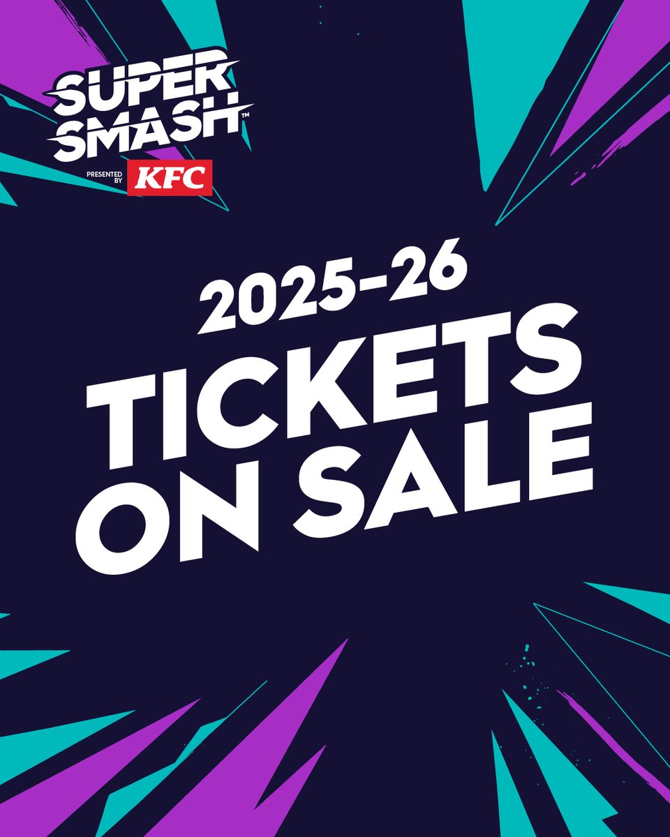 One month to go! 

The countdown to Super Smash is officially ON. The Road to the Finals begins 26 December- make sure you’re there for every big moment!

Grab your tickets today at supersmash.co.nz