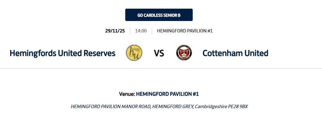 Cottenham United FC Official tweet media