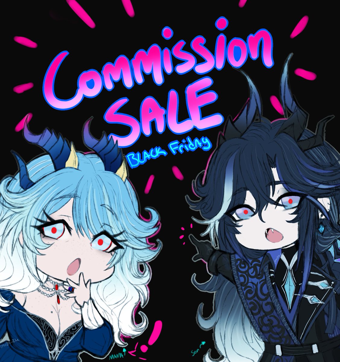 💜🩵COMMISSION SALE~!🩵💜
Prices below!
↓↓↓↓↓↓↓↓
