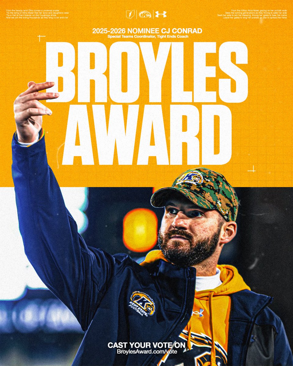 Our guy <a href="/CoachCJConrad/">CJ Conrad</a> is up for nomination for best assistant coach in college football! Vote with the link below!

BroylesAward.com/vote