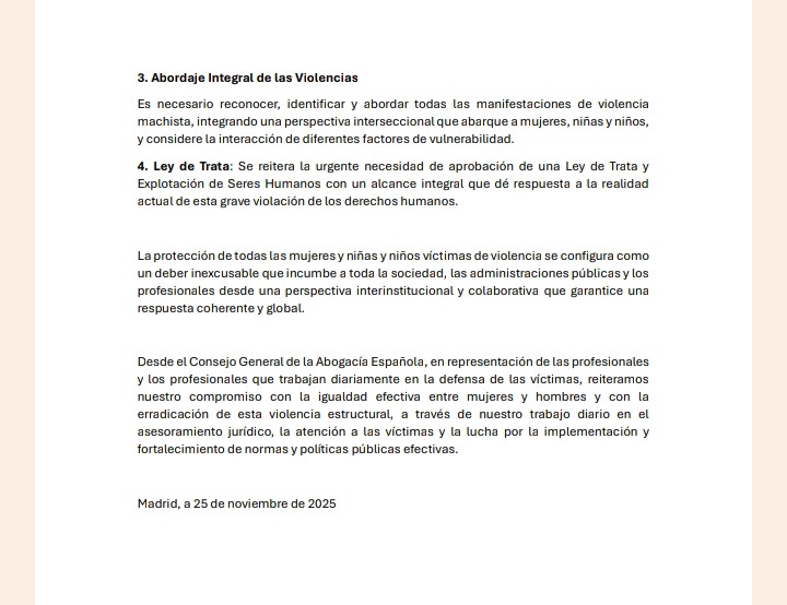 Levantamos la voz por aquellas que no están y reivindicamos la lucha constante contra VG, cumpliendo la Abogacía un papel esencial en la defensa de las víctimas. Nos adherimos al manifiesto de <a href="/Abogacia_es/">Abogacía Española</a> al cual se ha dado lectura esta tarde en la biblioteca del ICAC