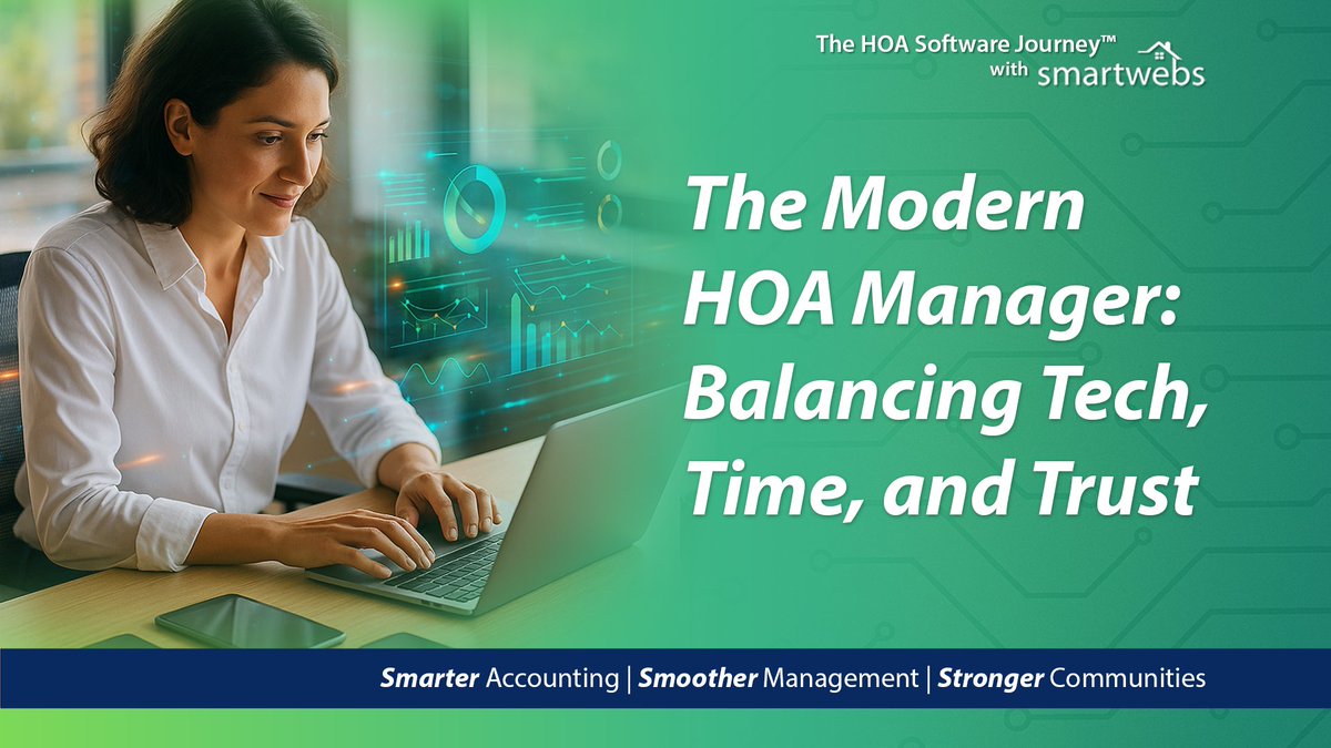 SmartwebsINC's tweet photo. Article 9 is live:
The Modern HOA Manager: Tech, Time &amp; Trust
Read it here → https://t.co/wfyLrW2mBK
#Smartwebs #HOA #PropertyManagement #HOASoftware #ModernHOA https://t.co/RTh6qgFslR