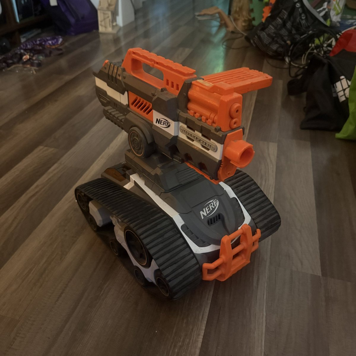 Hey <a href="/TheSushiDragon/">TheSushiDragon</a> , I have this nerf tank and I would LOVE to figure out how to get chat to control this and shoot me with it, kinda how you got the Mario karts to work!

It has a remote and a built in camera, and some pieces might have to be replaced, 

MAYBE WE CAN FIGURE IT