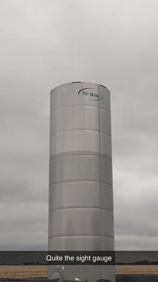 I decided I should pull in and check the sight gauge on the tank before more loads come tomorrow. I didn’t even have to get out of the truck! For some reason the sight gauge is a lot bigger than I remember it.