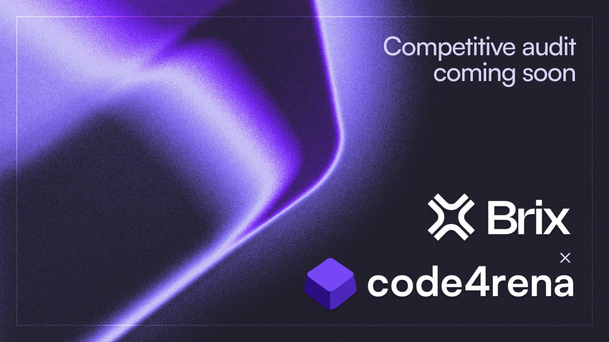 code4rena's tweet image. Welcome, Brix.

We&apos;re excited to collaborate with Brix for a competitive audit to help secure their codebase!

The audit will run for 7 days, stay tuned for more info.

Let&apos;s go 🤝 @brix_money