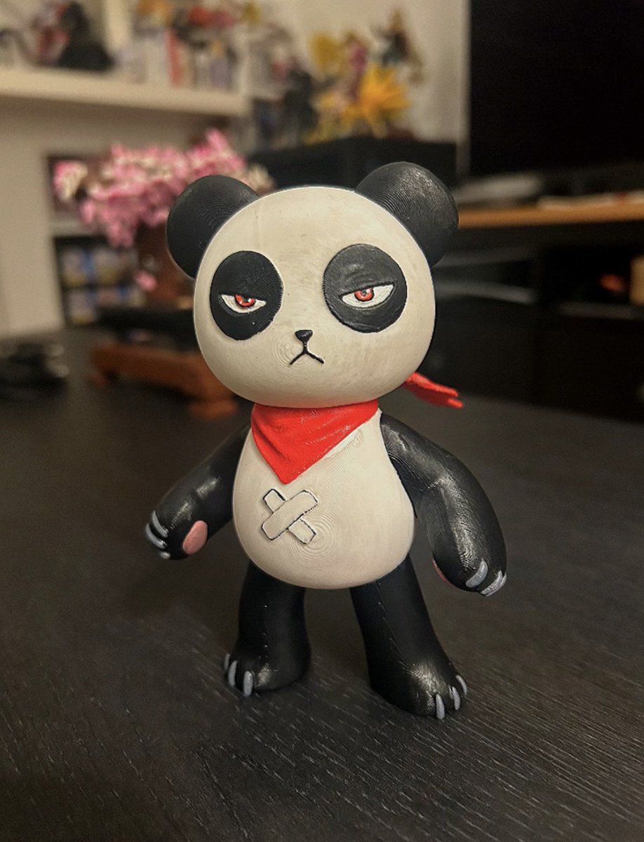 mantieskie's tweet photo. Gracias a Digimon BeatBreak le cogí cariño a este osito. Lo hice gracias al modelo de @kookikuri y ahora se une a mi colección. #Pandamon https://t.co/ZMp3tkUAKv