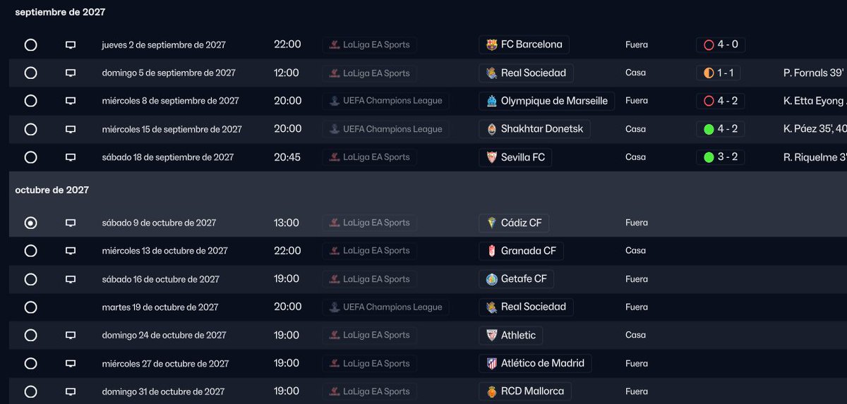 pedrojd99's tweet photo. Septiembre 2027 🗓 | En liga seguimos en buena dinámica a pesar de perder ante el barça .

Debut con derrota en champions y ganamos la segunda jornada al s.donets en casa .

#FM26 #Real betis 🟢 ⚪️ https://t.co/tLOdDShK3y