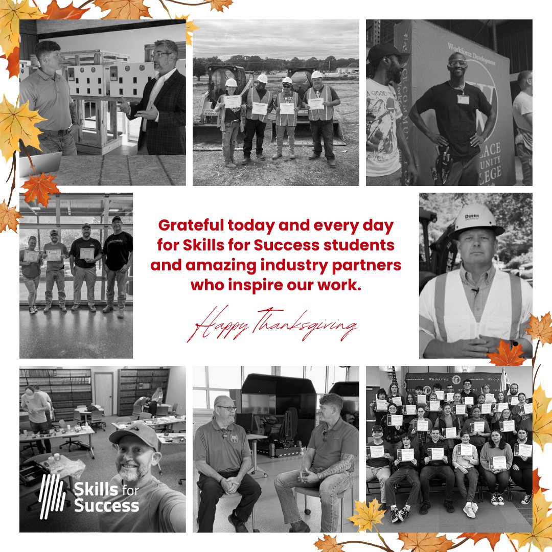 Happy Thanksgiving from the ACCS Innovation Center! We’re grateful for every student, instructor, industry partner, and community college who helps make Skills for Success such an impactful program across Alabama.