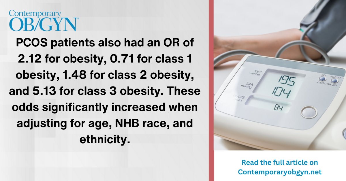 ContempOBGYN's tweet image. A study reports that nonobese non-Hispanic Black women have significantly higher odds of #hypertension and pre-metabolic syndrome, independent of #PCOS. Findings highlight important racial differences in cardiovascular risk.

Read more: contemporaryobgyn.net/view/pcos-race…