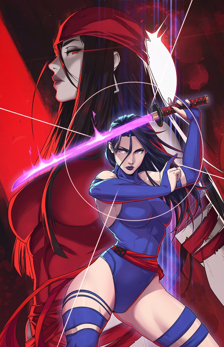 jhonyknight's tweet image. My Psylocke Ninja #2 variant cover!