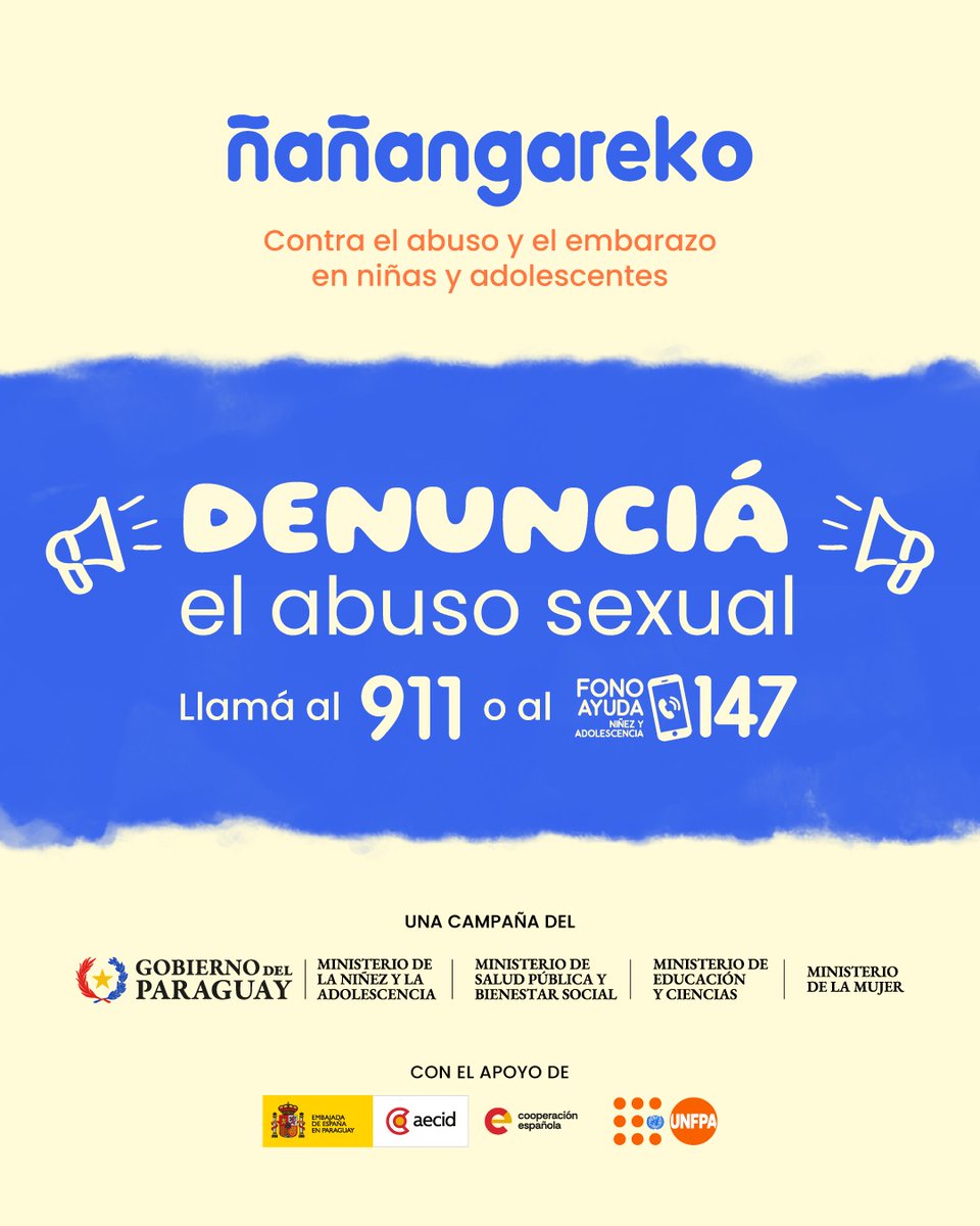 MECpy's tweet image. 🧡 Proteger a las niñas es una responsabilidad compartida. Cuando cada persona cumple su parte, ellas crecen seguras y libres de violencia.

📣 Si conocés o sospechás de abuso sexual, denunciá al 911 o 147.

#Ñañangareko #TodosSomosResponsables #25N