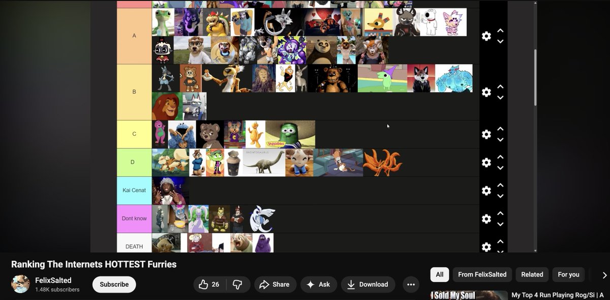 SamTheRamVacker's tweet image. holy shit i made A tier