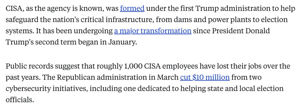 IssueOneReform's tweet image. The agency securing our elections is being gutted right before the midterms. Election security can’t be an afterthought. abcnews.go.com/US/wireStory/b…