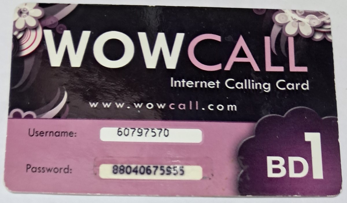 bashirahmed57's tweet image. Calling Cards
Throwback to the days before WhatsApp calls 
This WOWCALL BD1 card was the lifeline for expats cheap VoIP calls, long ID numbers, &amp;amp; dialers we all struggled with!
A small piece of Bahrain’s digital history. 
#Bahrain #VoIP #ThrowbackTech #CallingCard #TelecomHistory