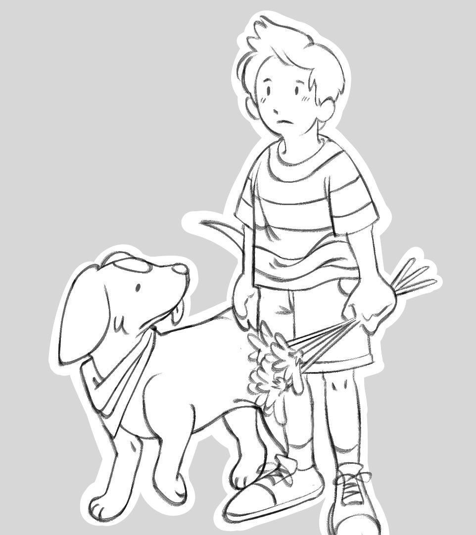 drawing this made me realize i must have never actually seen a dog before, because it took me 3 separate tries to not make him look like a horse.
lucas and boney, mother 3