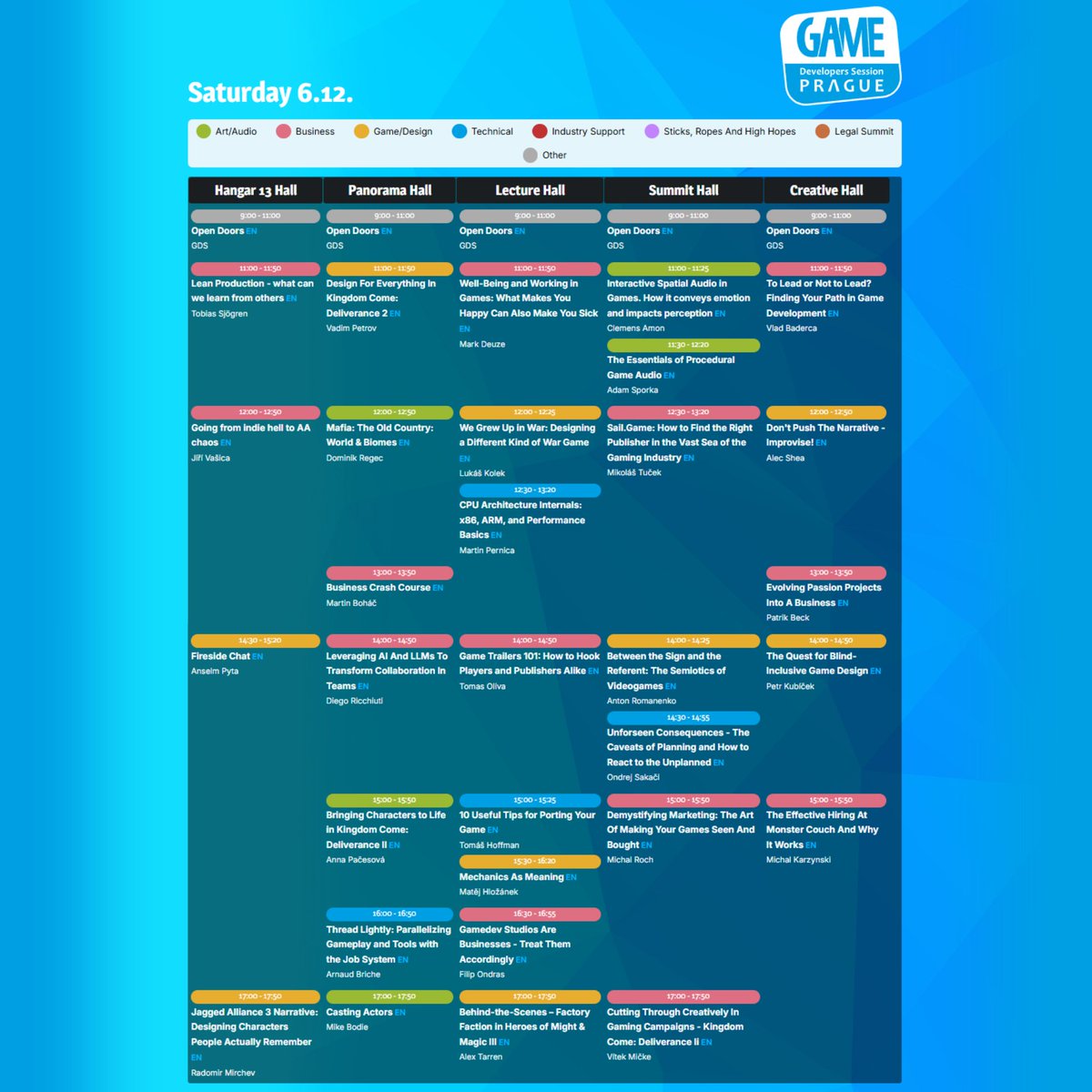 GameDevSession's tweet image. Schedule drops now! 🚀
All talks, times and stages are live. Start planning your day!

Link for shedule on our web: gdsprague.com/index.php?acti…

#GDS2025 #ScheduleRelease