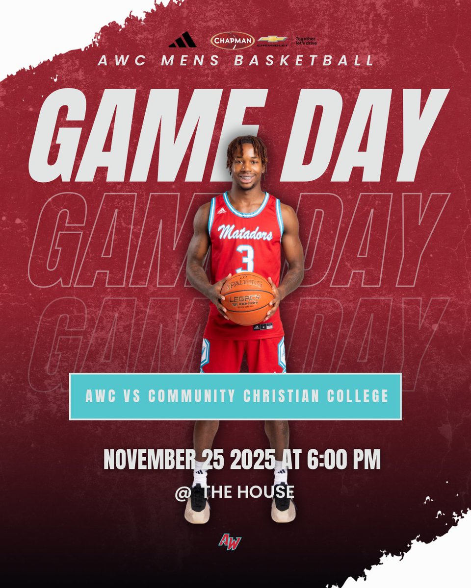 AWCMatadors's tweet image. 🏀GAME DAY🏀
🆚Community Christian College
🕗6:00 pm
🏟️The House Gym
📍Yuma, Arizona
📺portal.stretchinternet.com/awcmatadors
#ForTheW #GoMatadors