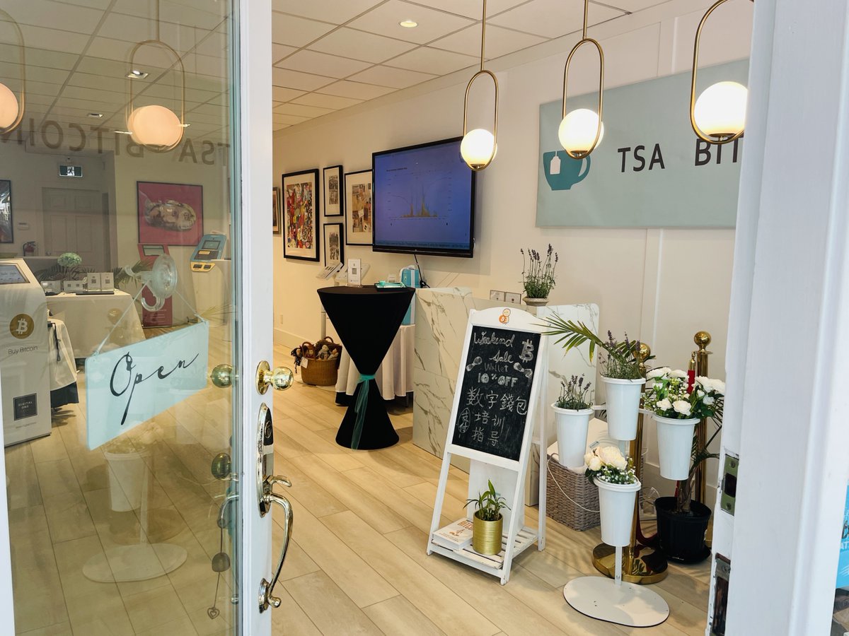 #TSABitcoinShop!
 Come visit us at 1347 Marine Drive, West Vancouver 🏡
 ☕ Buy &amp; Sell Bitcoin
 🎁 Explore cute Bitcoin gifts
 👛 Learn crypto wallet basics
 🐶 Bonus: sunny vibes + fluffy shop dog!

#BitcoinVancouver#WestVanVibes #SummerSale  #LearnCrypto