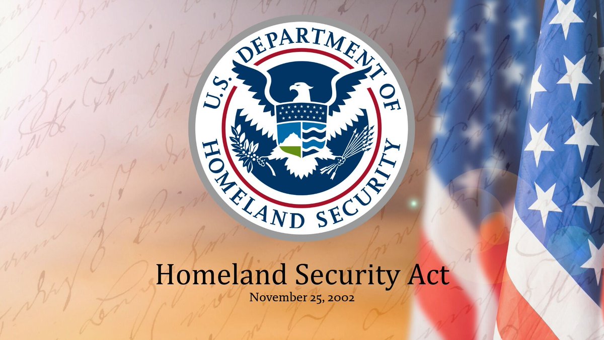 Today marks the anniversary of the passage of the legislation that established <a href="/DHSgov/">Homeland Security</a>. <a href="/CBP/">CBP</a>, alongside our partners, remains committed to securing our borders, ensuring safe and lawful trade and travel, and enforcing immigration laws to protect our homeland.