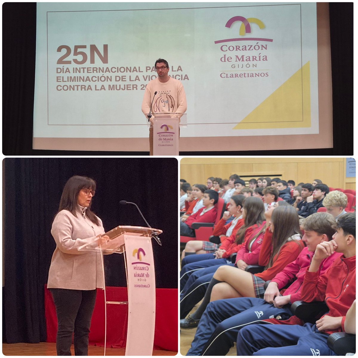 codemagijon's tweet image. que Sonia Álvarez, Vicepresidenta del AMPA CODEMA GIJÓN ha compartido con todos los presentes en el  Día Internacional para la eliminación de la violencia contra la mujer ⛔️🙅🏻‍♀️🙅🏼 #ViolenciaCero #SomosCodema #Somosfamilia @pedagogicosS