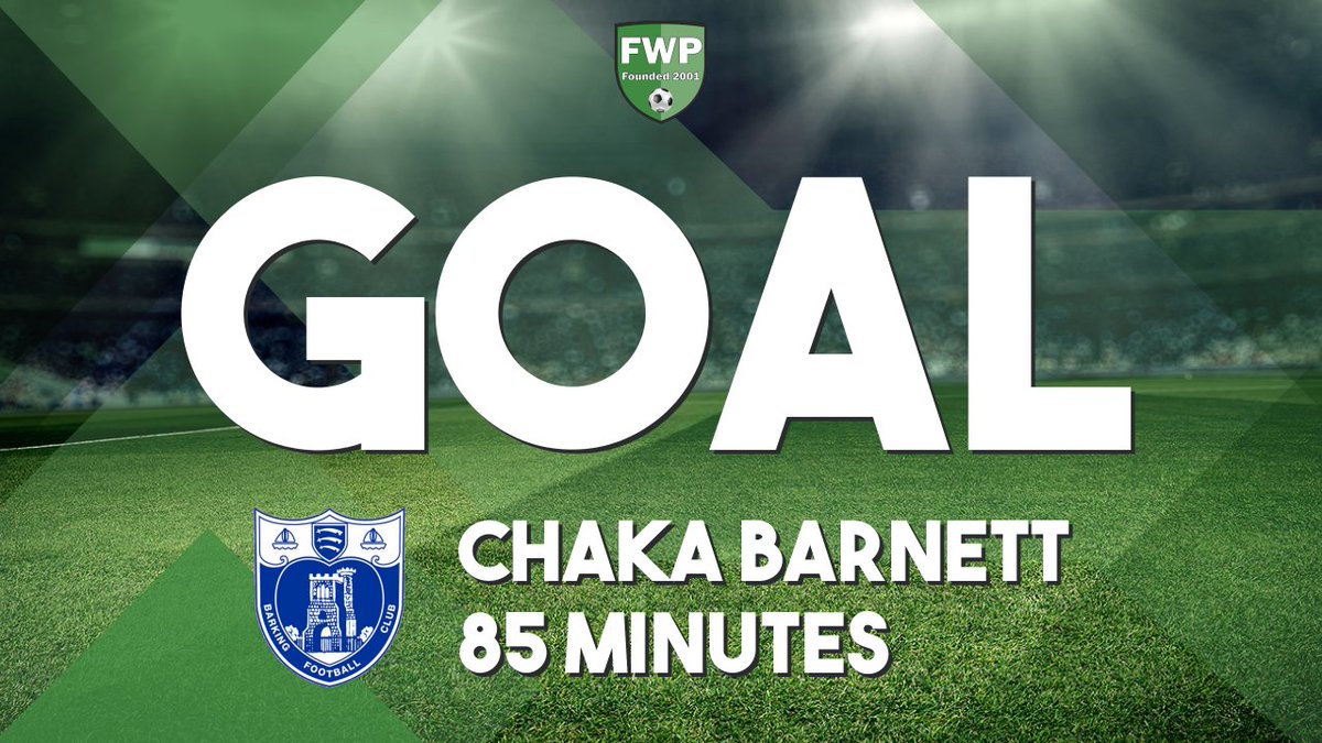 barkingfc's tweet image. GOAL: Great Wakering Rovers 1-1 BARKING - Chaka Barnett (85')