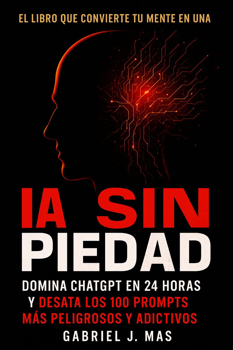 Ya está aquí.
IA Sin Piedad.
El manual para dominar ChatGPT en 24 horas.
Los 100 prompts más peligrosos, adictivos y ocultos que existen.
Si usas IA o quieres empezar… este libro te cambia el juego.
👉 Edición Kindle: amazon.es/dp/B0G3XG8ZJ8
👉 Tapa blanda: