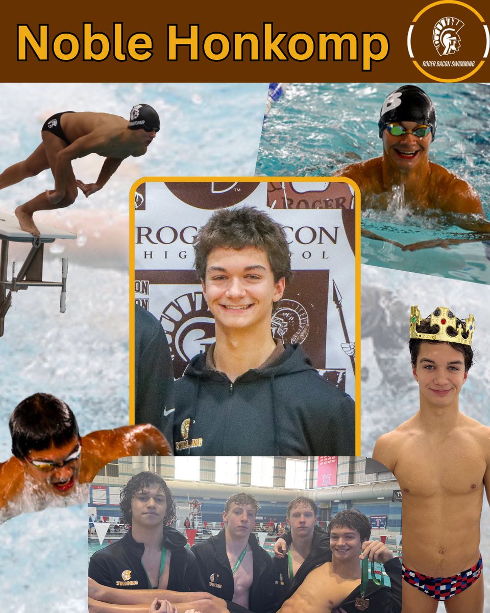 No one is more pumped for this season than our Upperclassmen! Check out these new and returning faces of the Roger Bacon Swim &amp; Dive Team who are ready to taken on the season! #hailspartans (2/3)