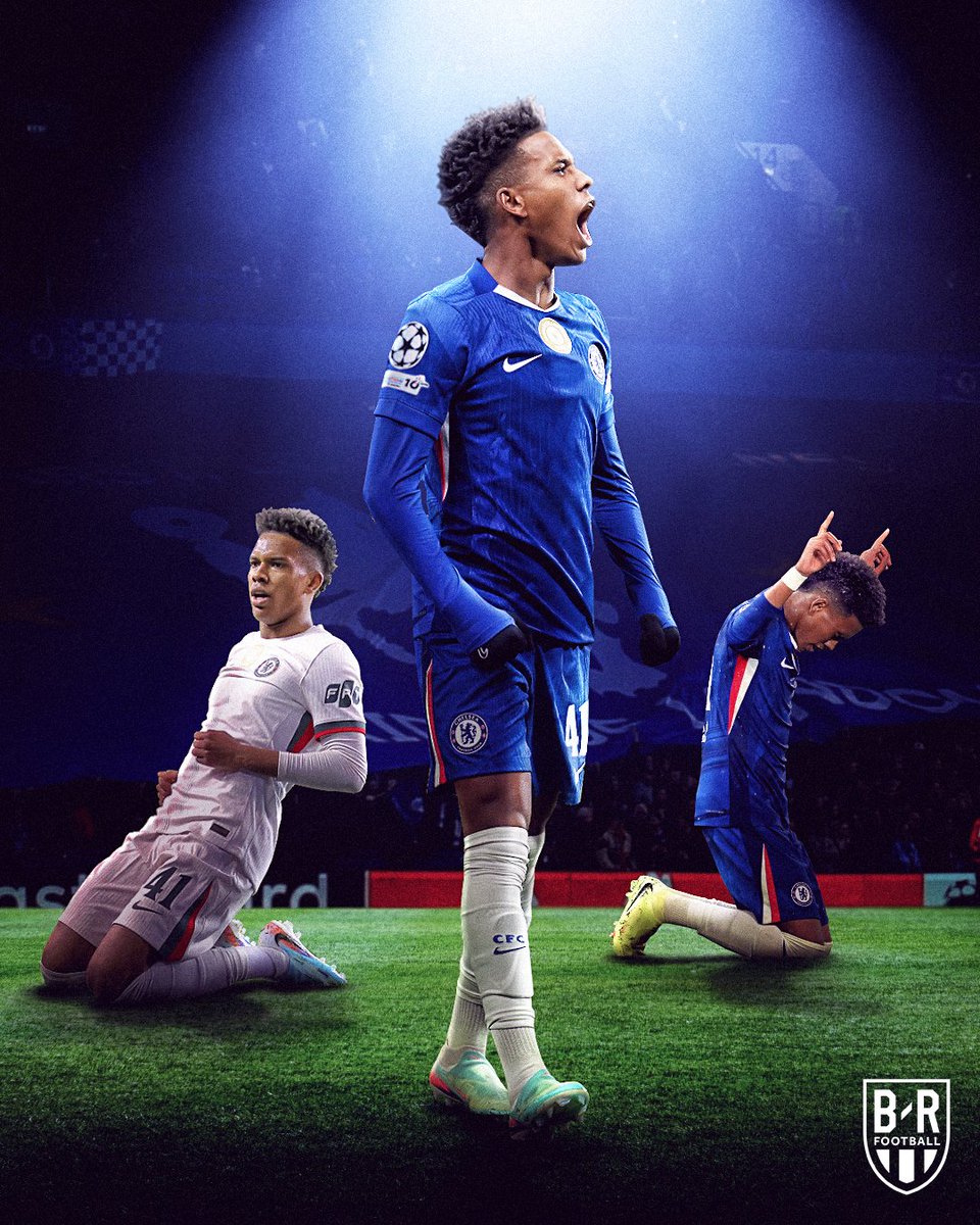 brfootball's tweet image. Estêvão becomes the second-youngest player, after Kylian Mbappé, to score in each of his first three UCL starts 💫