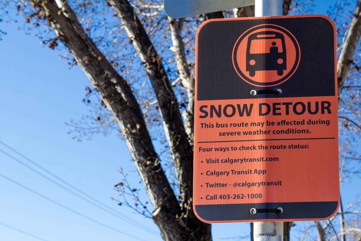 Good news #CTRiders—all snow detours are lifted and we are back to regular bus routes. To stay up to date on snow detours or other service disruptions, check out our Service Updates page: calgarytransit.com/serviceupdates