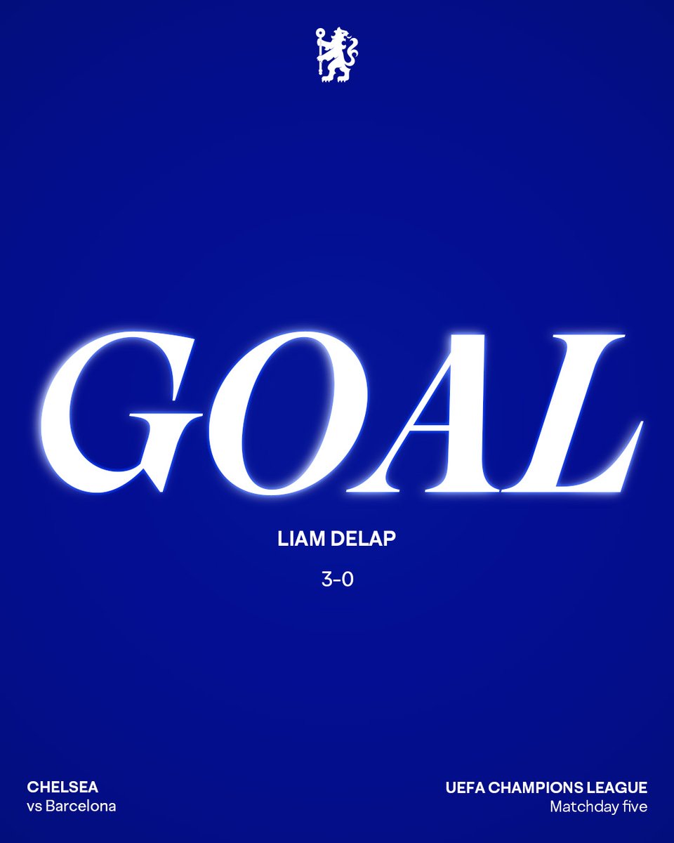 ChelseaFC's tweet image. IT&apos;S THREE! 

🔵 3-0 🟡 [73] #CFC | #UCL