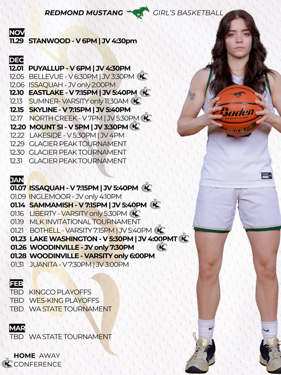 SofiaLocati13's tweet photo. Come see us play! Redmond Mustangs Girls Basketball kicks off Nov. 29th. #senioryear #classof2026 #redmondmustangs
Or watch us on
https://t.co/zbQNvAcHxR https://t.co/unbC5NQ79a