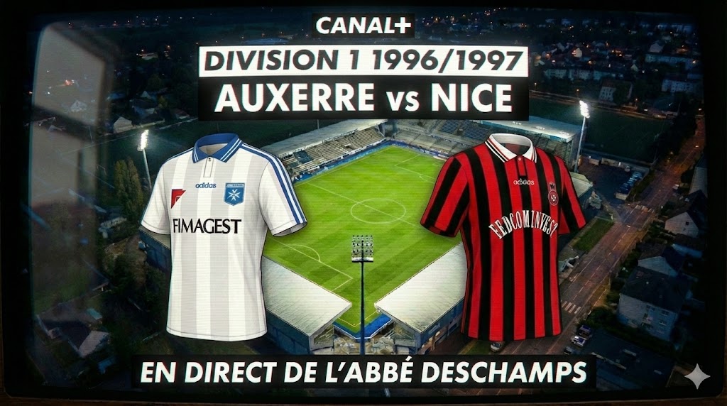 PESSimulation's tweet image. Next stop in Ligue 1 96-97:
 Auxerre vs. Nice at the Abbé-Deschamps.
A clash of extremes — the defending champions are still on zero points, while Nice travel with a perfect record so far.
Plenty of intrigue in this early-season battle. ⚽🇫🇷