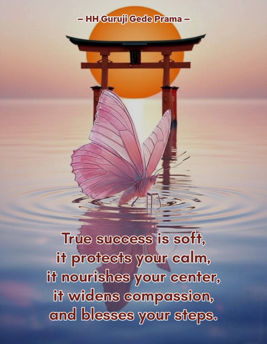 gede_prama's tweet image. Guruji Gede Prama:
Outer celebration motivates,
inner illumination brightens —
let both become your wings.

Shambala meditation center: bellofpeace.org belkedamaian.org 
#worldpeace #bali #love #peace #meditation #healing #selfhealing #selfcare #selfhelp