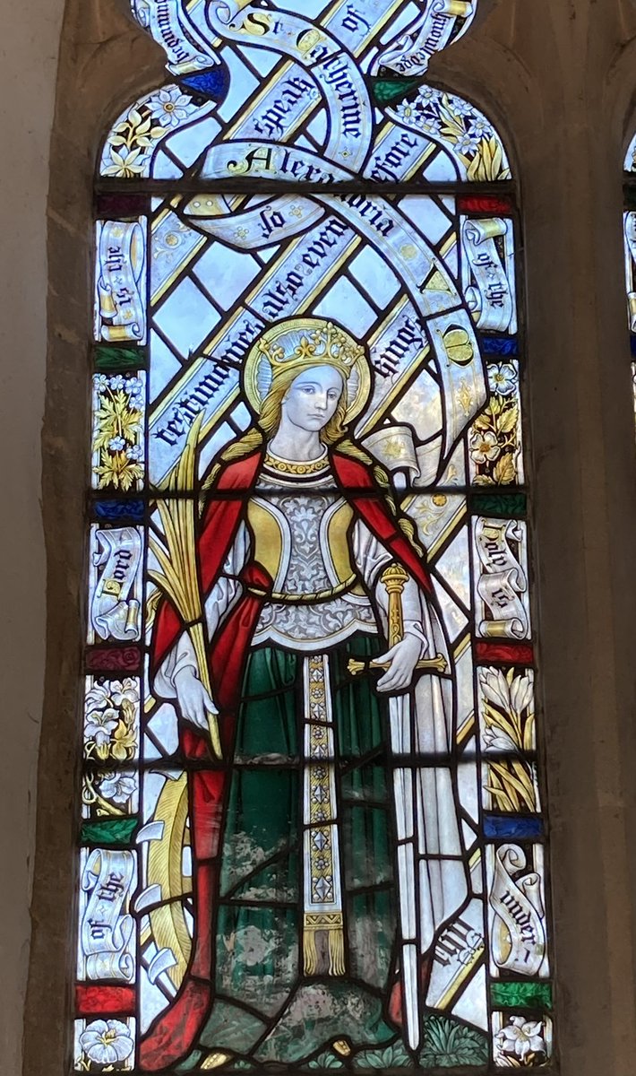 St Catherine of Alexandria, Flempton

Pray Our Father.
Be still.
Here, settle into peace with God:
recall the martyrs of the Church
from long ago to more recently,
hold in your heart
all persecuted for their faith.
Pray for tolerance and compassion throughout the world.
Glory be.