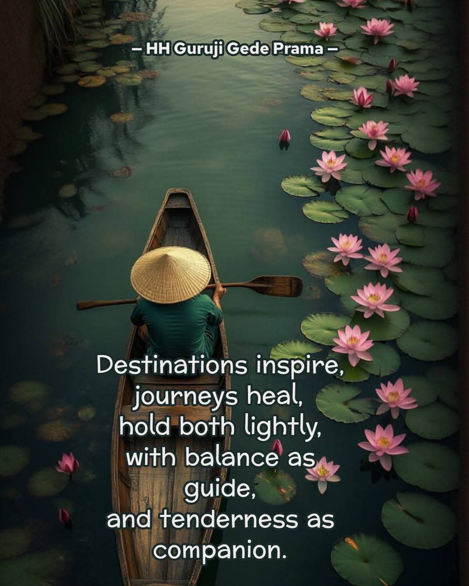 gede_prama's tweet image. Guruji Gede Prama:
Outer celebration motivates,
inner illumination brightens —
let both become your wings.

Shambala meditation center: bellofpeace.org belkedamaian.org 
#worldpeace #bali #love #peace #meditation #healing #selfhealing #selfcare #selfhelp