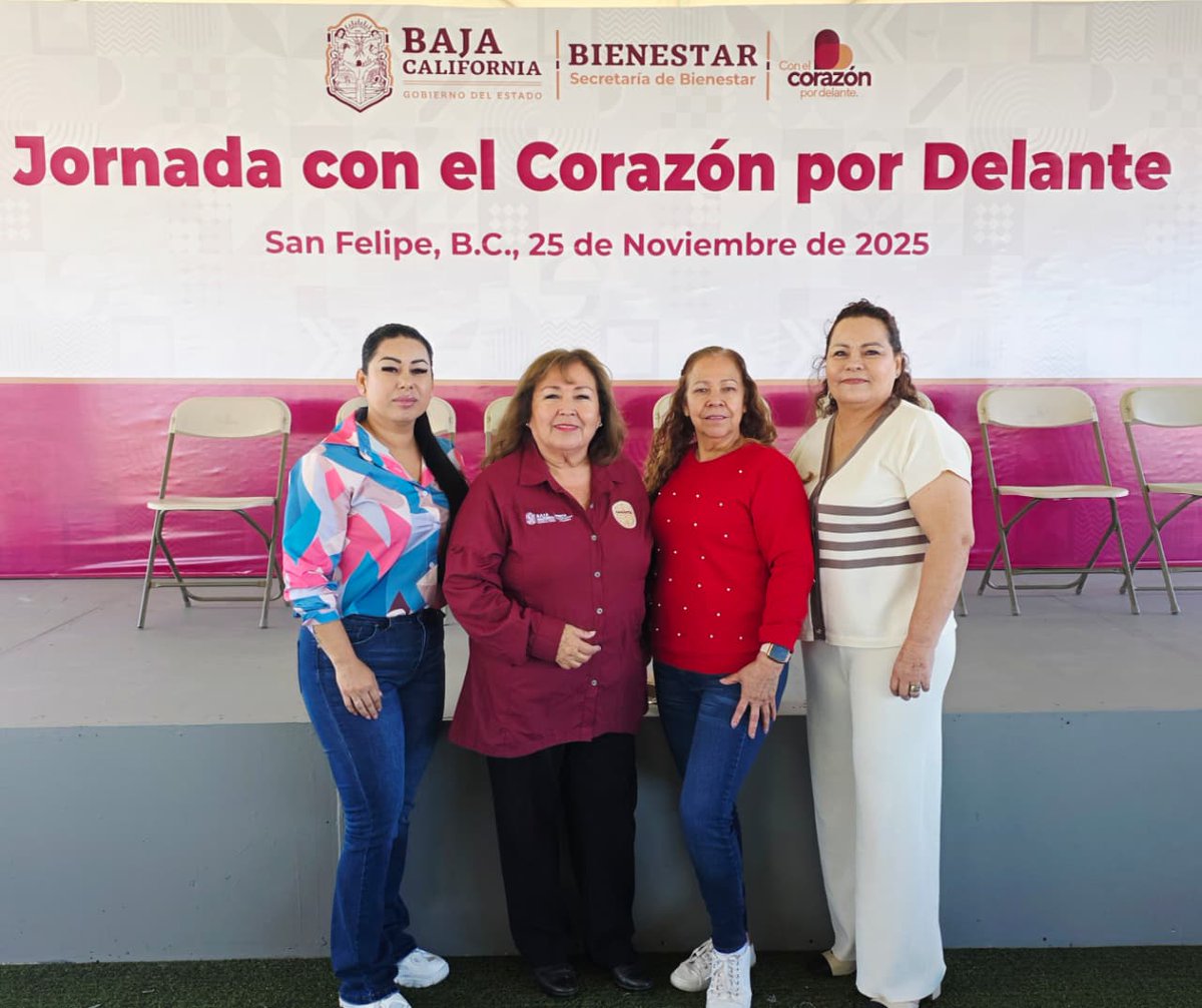 Bajo el liderazgo de la Dra. Alma Rosa García Juárez, titular de la SEPESCA BC, participamos en la jornada #ConElCorazónPorDelante, encabezada por la Gobernadora @MarinaDelPilar en San Felipe. 

#EnBC_SEPESCA