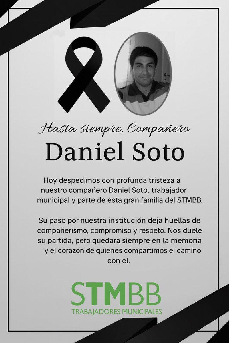 stmbb's tweet image. Hasta siempre, compañero Daniel Soto  🖤