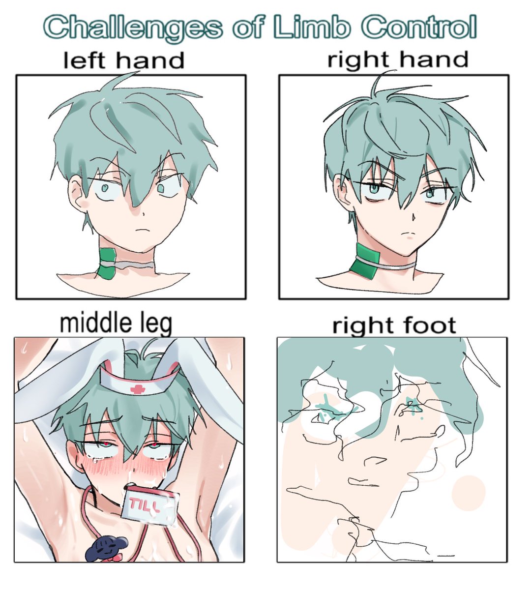 _aendee's tweet image. need to get better at drawing with my right foot