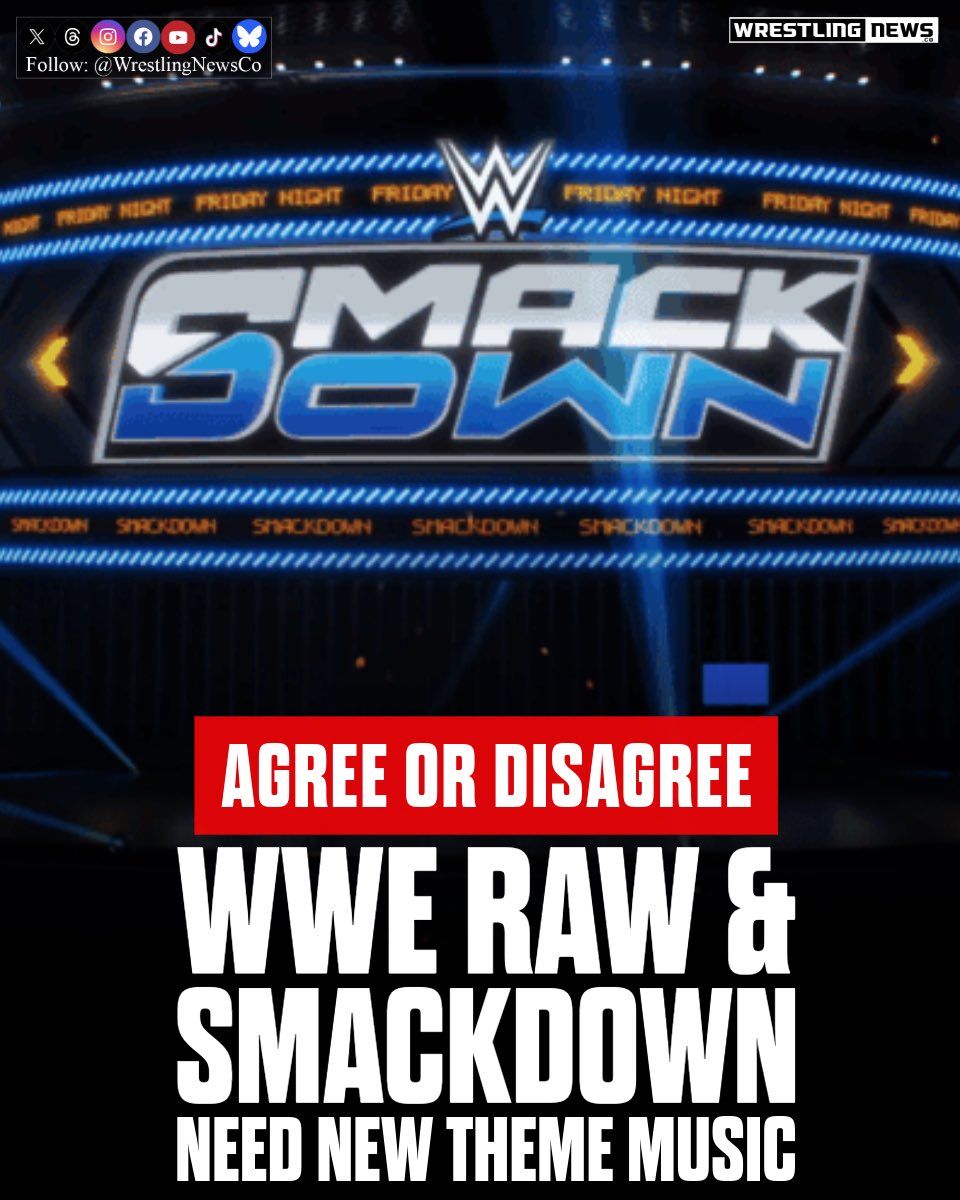 Name songs that would be perfect as the official theme songs for WWE Raw and SmackDown.