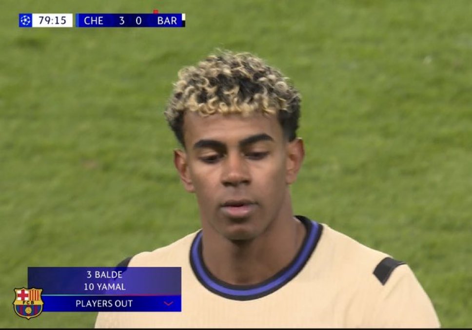 "Lamine Yamal"

Porque volvió a desaparecer y se fue reemplazado en el partido del Barcelona ante el Chelsea por la UEFA Champions League. Se creía que era el mejor del mundo y se fue re contra culeado y domado por Cucurella en Londres, es horrible el hijo de re mil puta.