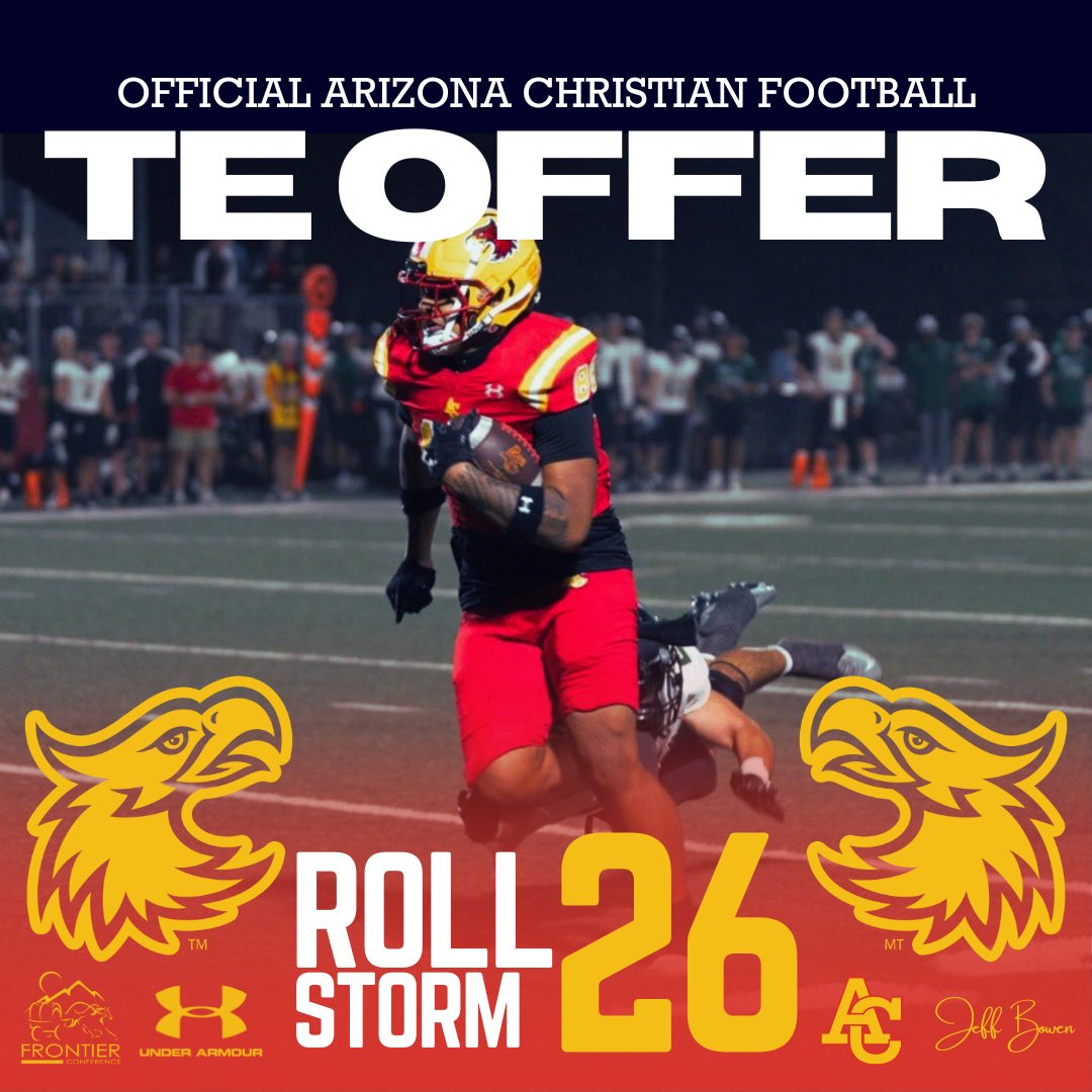 After a great call with <a href="/CoachDowdy44/">Clayton Dowdy</a> I am blessed to say that I have been offered by Arizona Cristian University!! #agtg #rollstorm